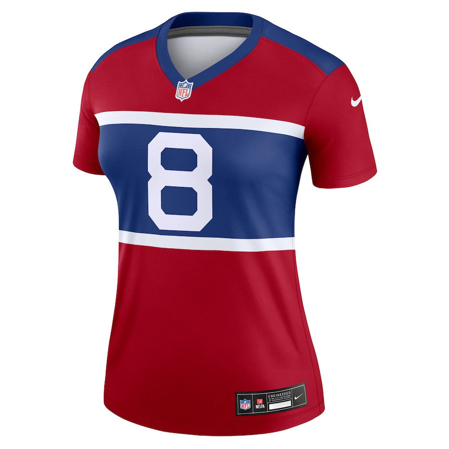Alternative view of Daniel Jones 8 New York Giants Women's Alternate Legend Player Jersey - Century Red JS3115 nicesnker