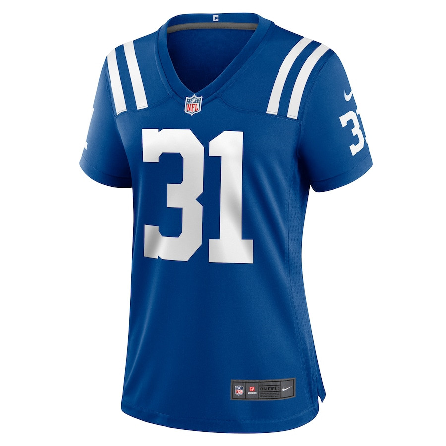 Alternative view of Daniel Scott 31 Indianapolis Colts Women's Game Jersey - Royal JS1908 nicesnker