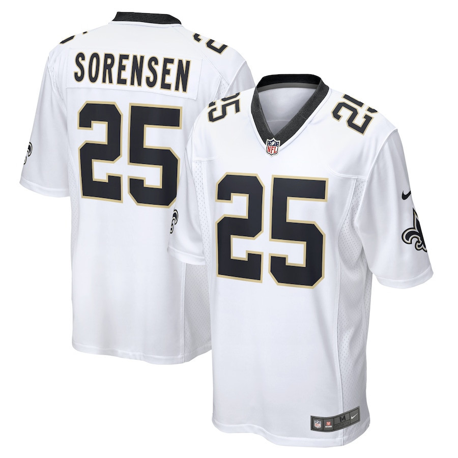 Daniel Sorensen 25 New Orleans Saints Game Jersey - Men, White JS1625 nicesnker