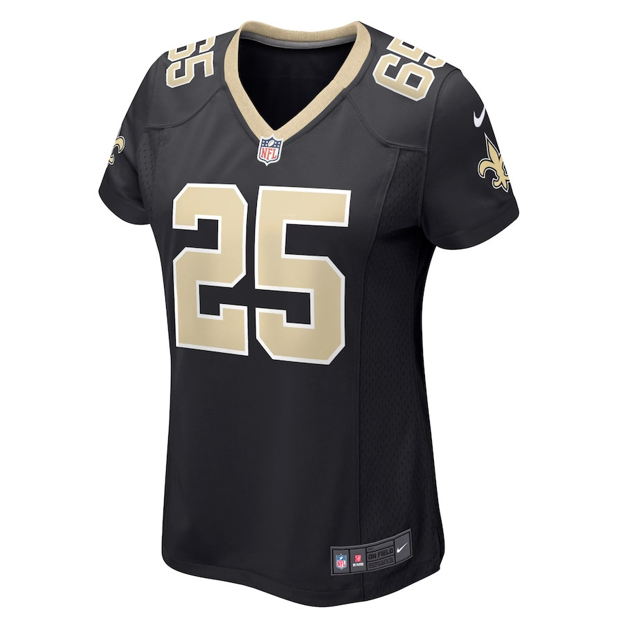 Alternative view of Daniel Sorensen 25 New Orleans Saints Women's Game Jersey - Black JS4992 nicesnker