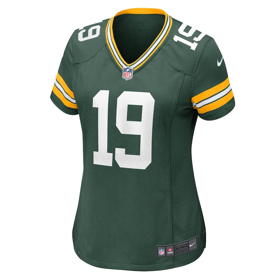 Alternative view of Daniel Whelan 19 Green Bay Packers Women's Game Jersey - Green JS1691 nicesnker