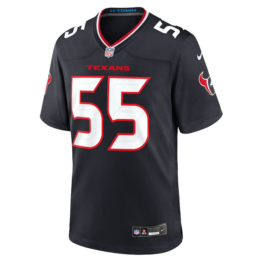 Alternative view of Danielle Hunter 55 Houston Texans Team Game Men Jersey - Navy JS5667 nicesnker
