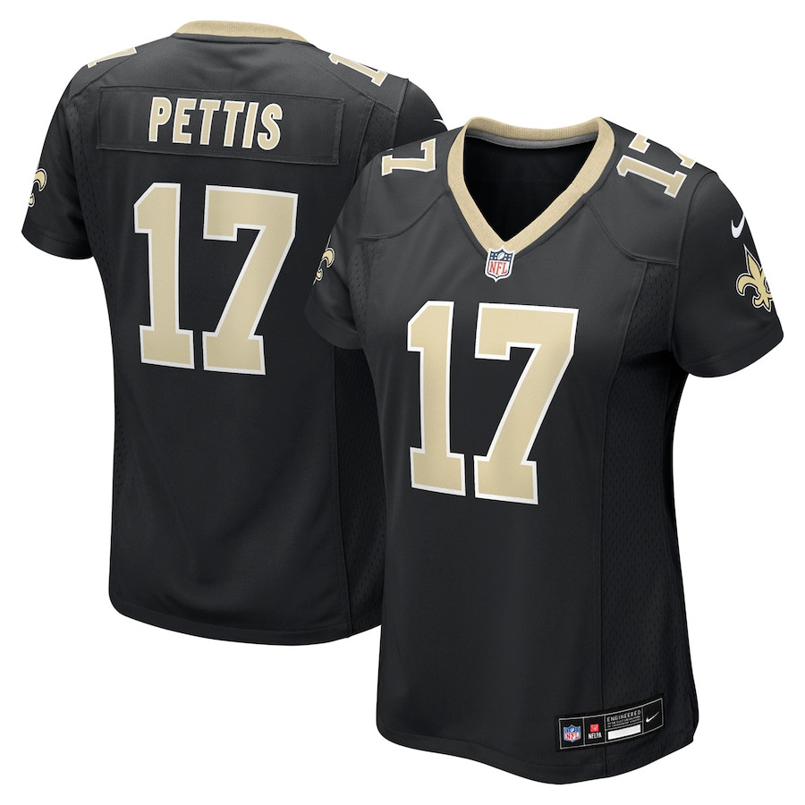 Dante Pettis 17 New Orleans Saints Women's Game Jersey - Black JS2827 nicesnker