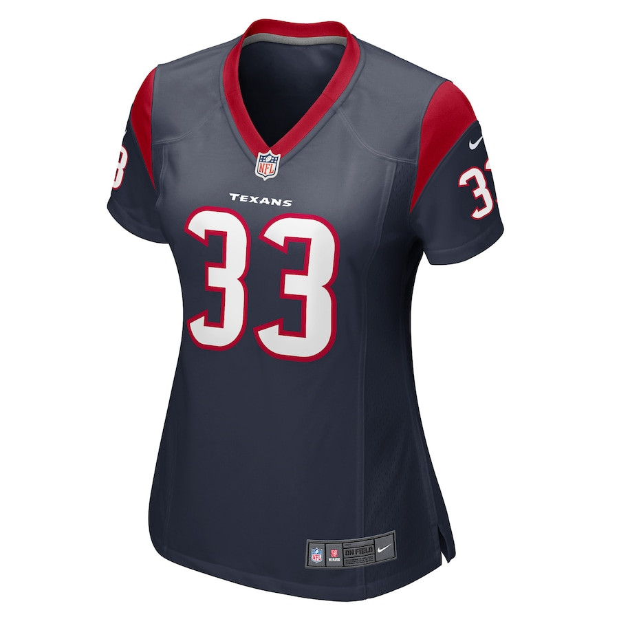 Alternative view of Dare Ogunbowale 33 Houston Texans Women's Game Player Jersey - Navy JS3988 nicesnker