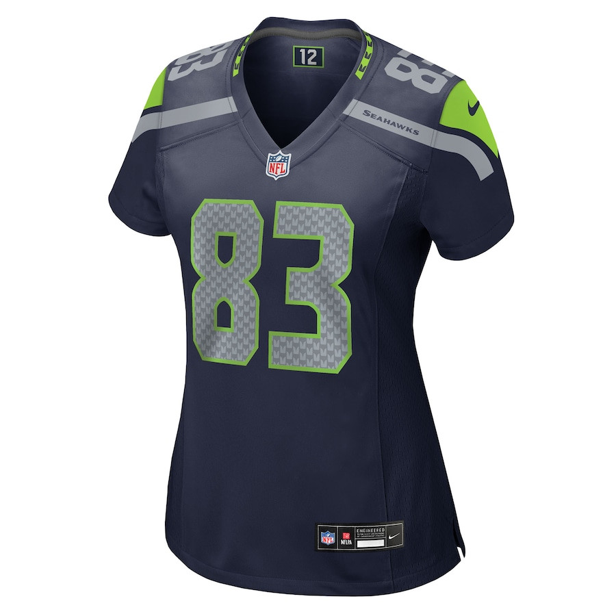 Alternative view of Dareke Young 83 Seattle Seahawks Women's Team Game Jersey - College Navy JS4462 nicesnker