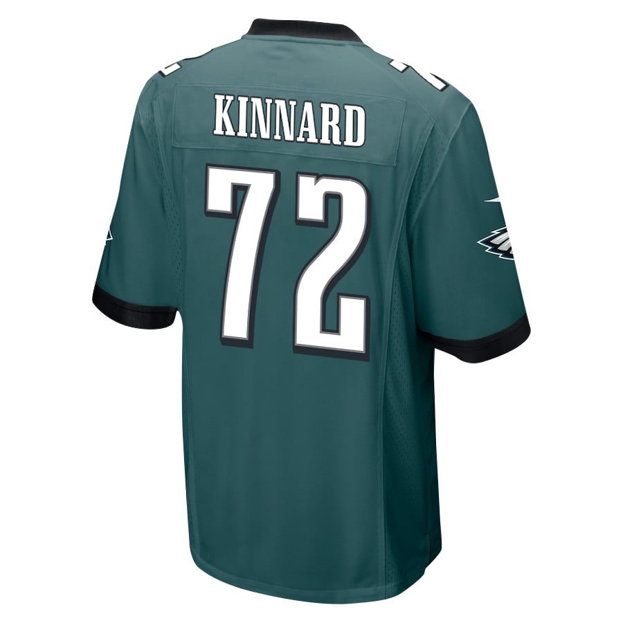 Alternative view of Darian Kinnard 72 Philadelphia Eagles Super Bowl LIX Champions Patch 'New Orleans - Where Legends Are Made' EMBROIDERED Game Men Jersey - Midnight Green JS8760 nicesnker