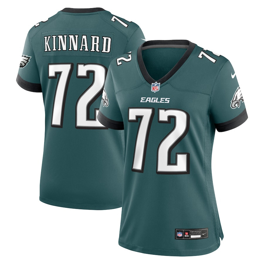 Darian Kinnard 72 Philadelphia Eagles Women Team Game Jersey - Midnight Green JS5651 nicesnker