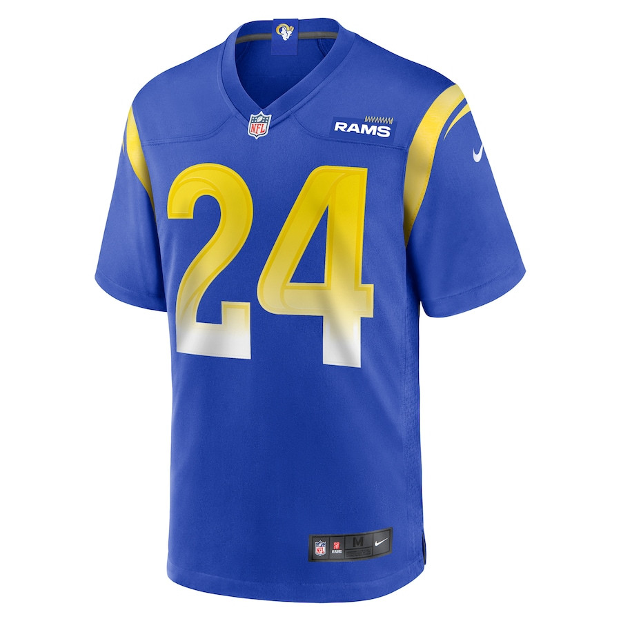 Alternative view of Darious Williams 24 Los Angeles Rams Team Game Men Jersey - Royal JS5454 nicesnker