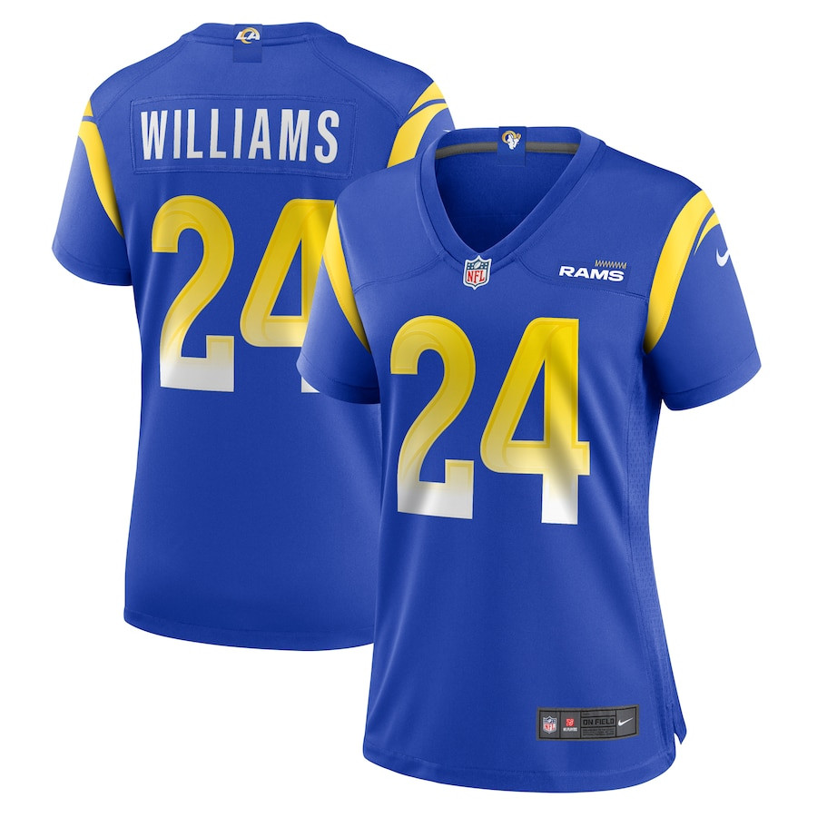 Darious Williams 24 Los Angeles Rams Team Game Women Jersey - Royal JS4937 nicesnker