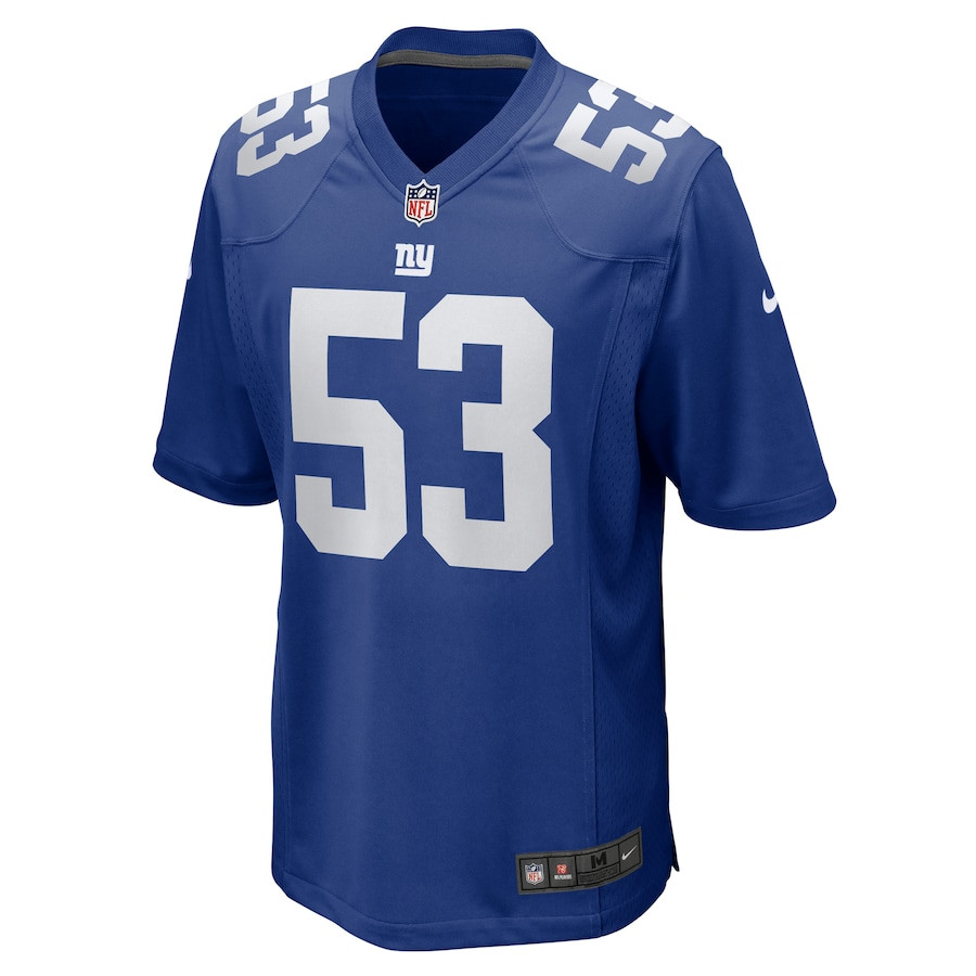 Alternative view of Darius Muasau 53 New York Giants Team Game Men Jersey - Royal JS4816 nicesnker