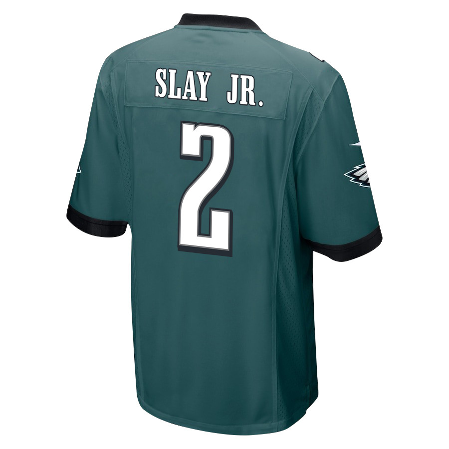 Alternative view of Darius Slay Jr. 2 Philadelphia Eagles Super Bowl LIX New Orleans Patch Game Men Jersey - Midnight Green JS8505 nicesnker