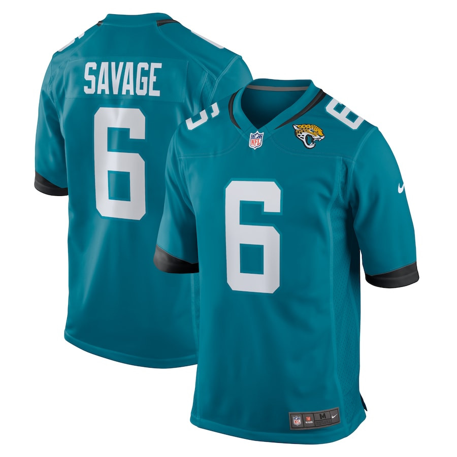 Darnell Savage 6 Jacksonville Jaguars Alternate Game Men Jersey - Teal JS6448 nicesnker