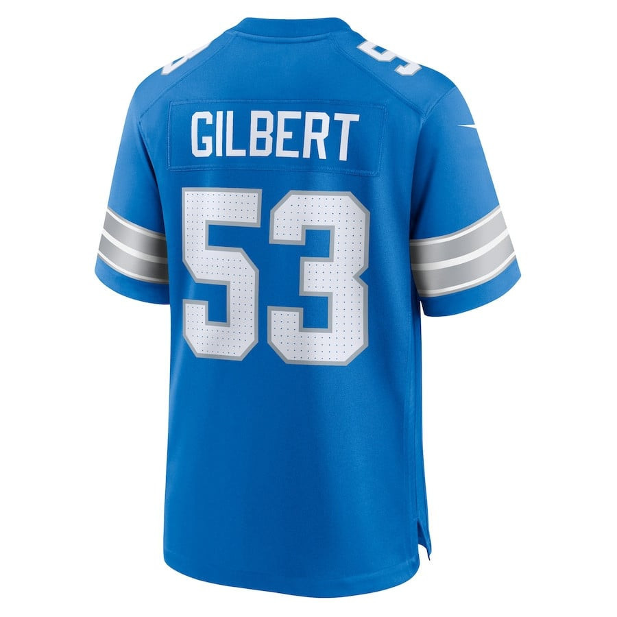 DaRon Gilbert 53 Detroit Lions Game Men Jersey - Blue JS7769 nicesnker - Image 3