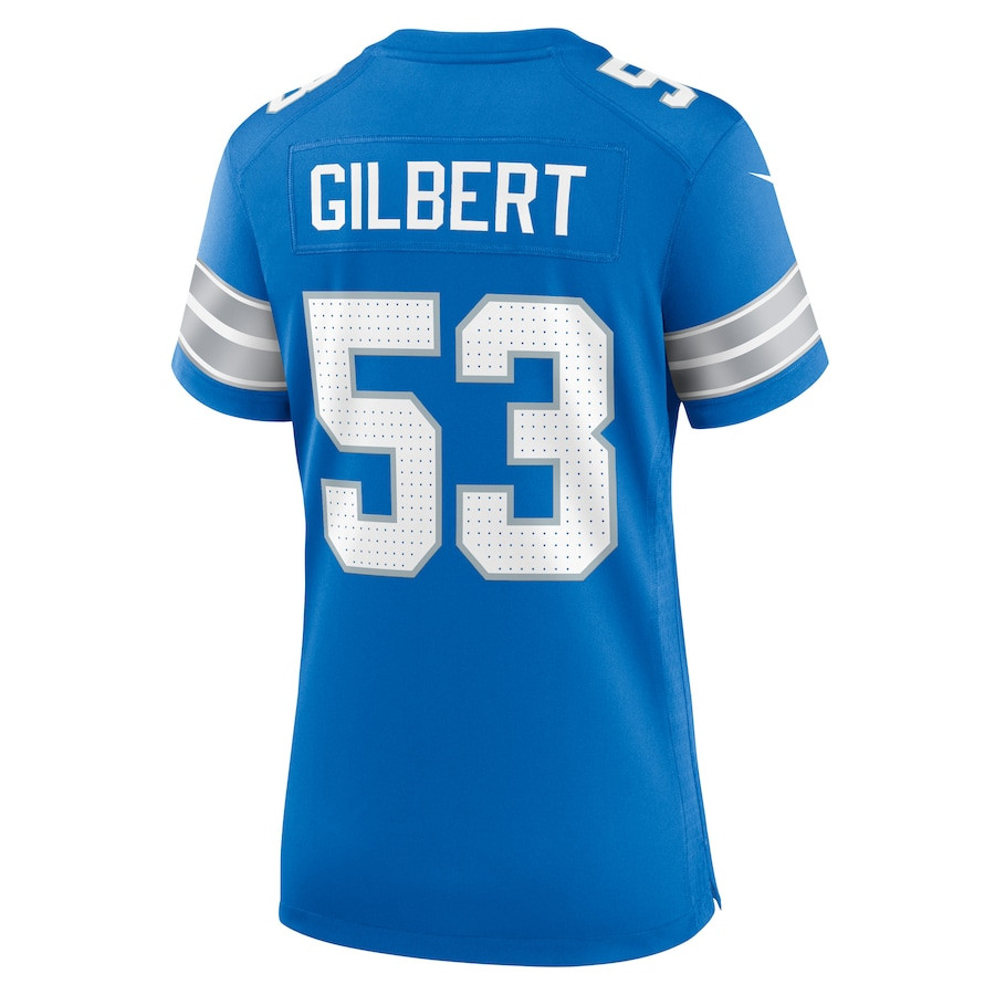 DaRon Gilbert 53 Detroit Lions Women's Game Jersey - Blue JS6722 nicesnker - Image 3