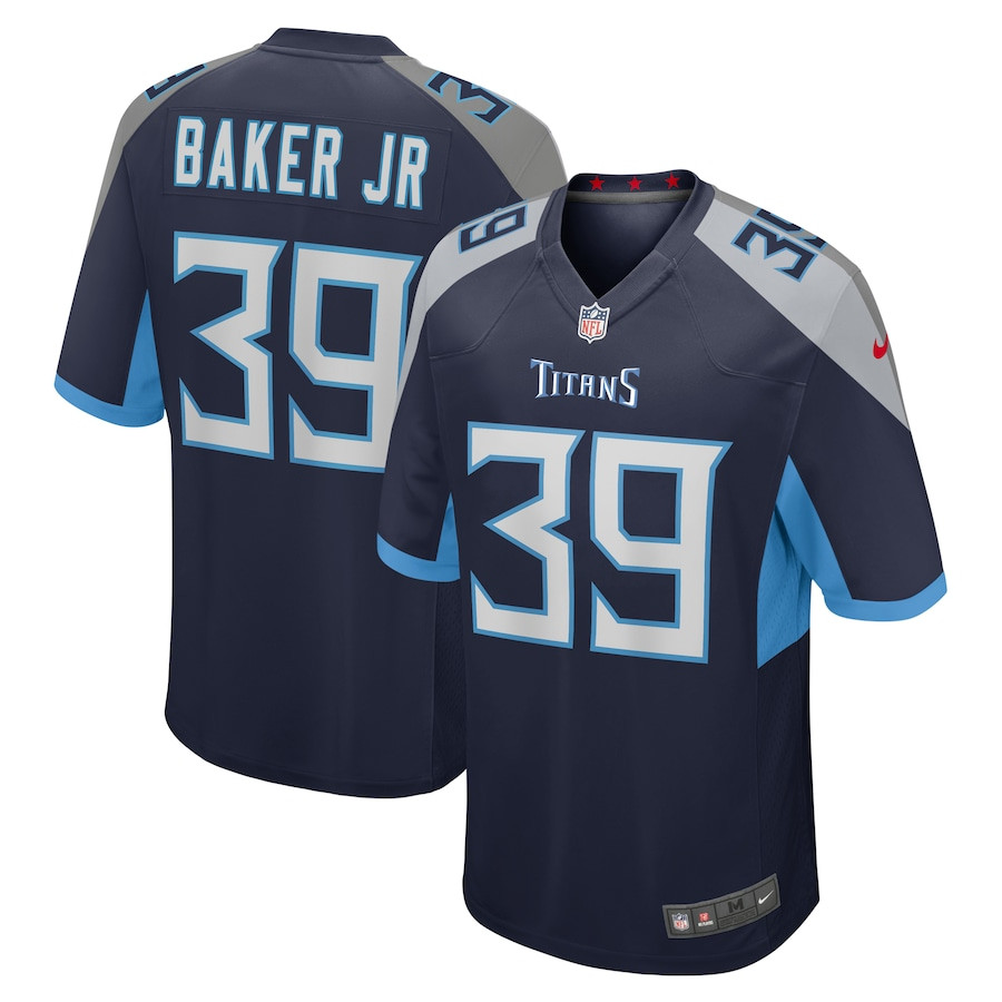 Darrell Baker Jr 39 Tennessee Titans Game Men Jersey - Navy JS5825 nicesnker