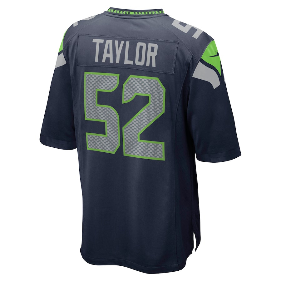 Darrell Taylor 52 Seattle Seahawks Men Game Jersey - College Navy JS7246 nicesnker - Image 3