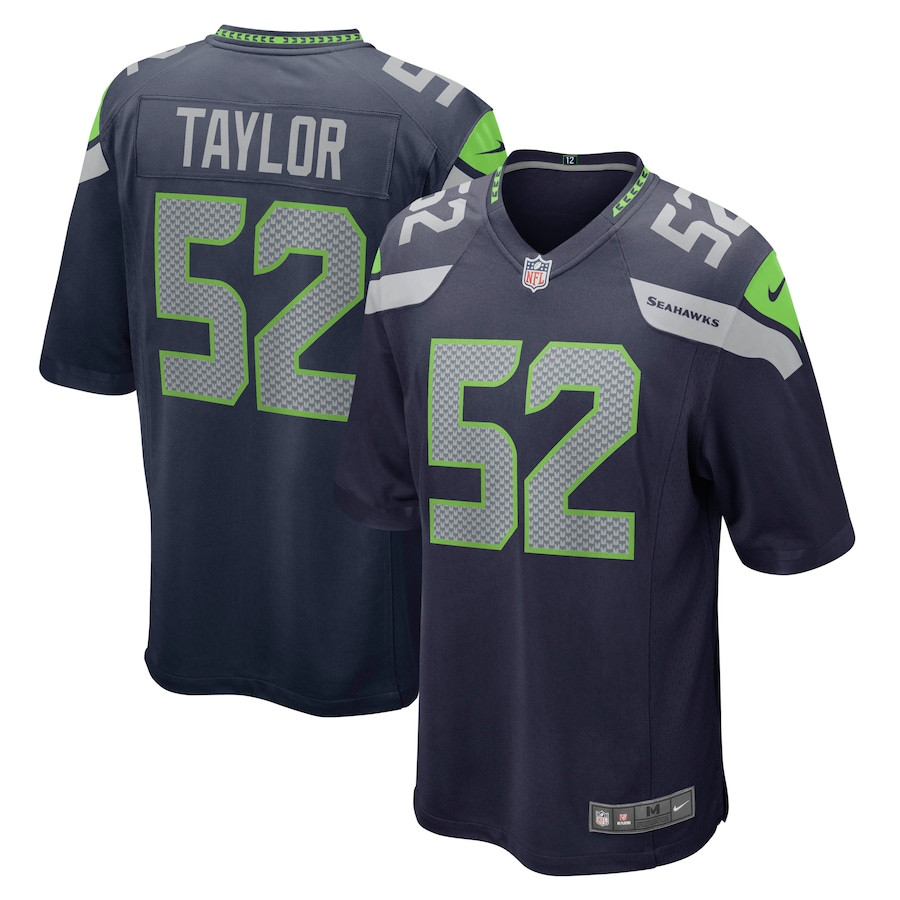 Darrell Taylor 52 Seattle Seahawks Men Game Jersey - College Navy JS7246 nicesnker