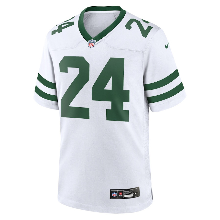 Alternative view of Darrelle Revis 24 New York Jets Game Jersey Retired Player - Men White JS3201 nicesnker