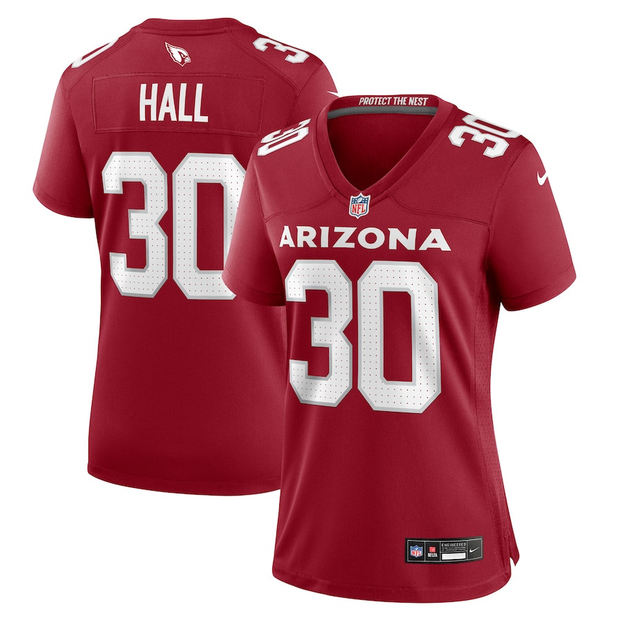 Darren Hall 30 Arizona Cardinals Women's Game Jersey - Cardinal JS1850 nicesnker