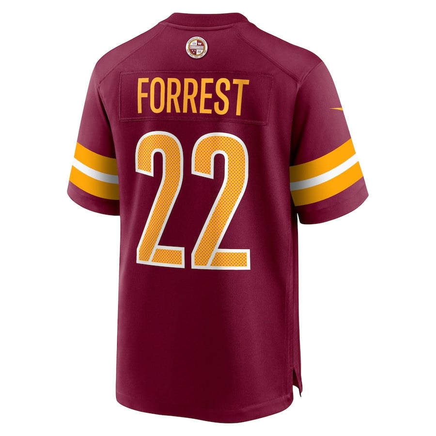 Darrick Forrest #22 Washington Commanders Super Bowl LIX Youth Jersey - Burgundy JS9158 nicesnker - Image 3