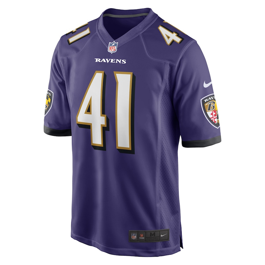 Alternative view of Daryl Worley 41 Baltimore Ravens Team Game Men Jersey - Purple JS5786 nicesnker