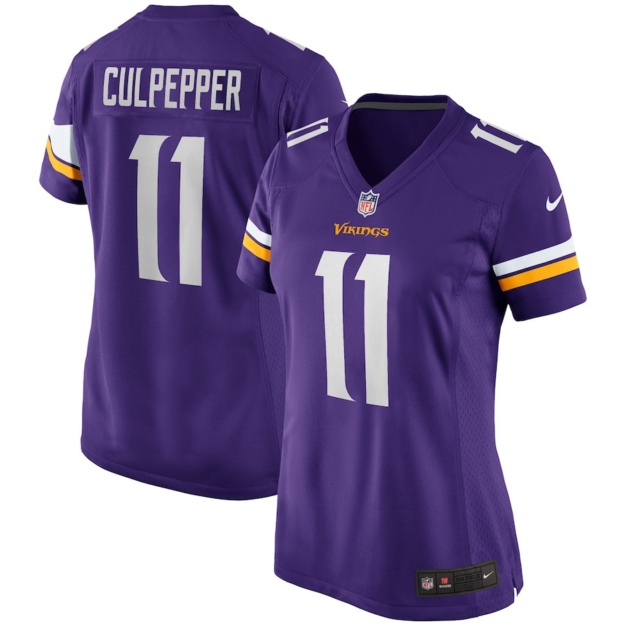 Daunte Culpepper 11 Minnesota Vikings Women Game Retired Jersey - Purple JS5569 nicesnker