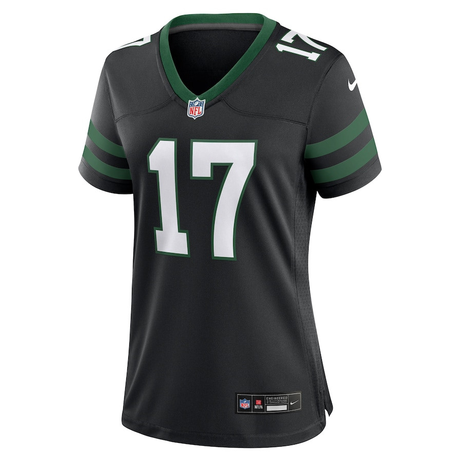 Alternative view of Davante Adams 17 New York Jets Women's Alternate Game Jersey - Legacy Black JS4888 nicesnker