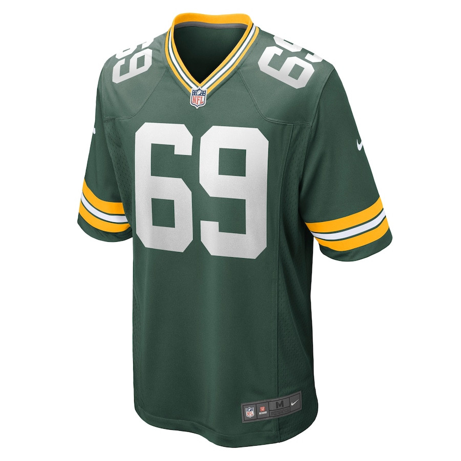 Alternative view of David Bakhtiari 69 Green Bay Packers Men Game Jersey - Green JS1316 nicesnker