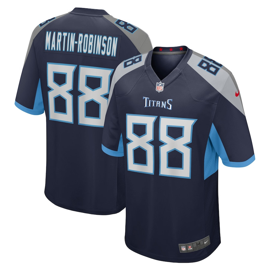 David Martin-Robinson 88 Tennessee Titans Game Men Jersey - Navy JS9381 nicesnker