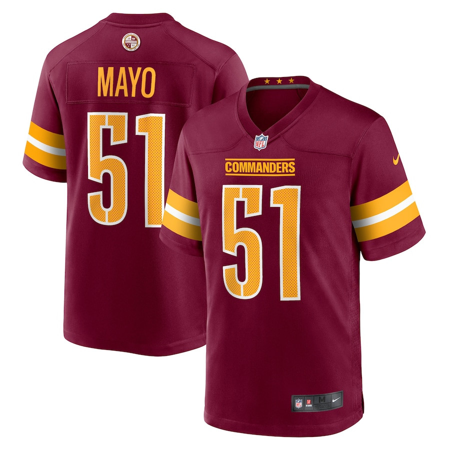 David Mayo 51 Washington Commanders Game Men Jersey - Burgundy JS3230 nicesnker