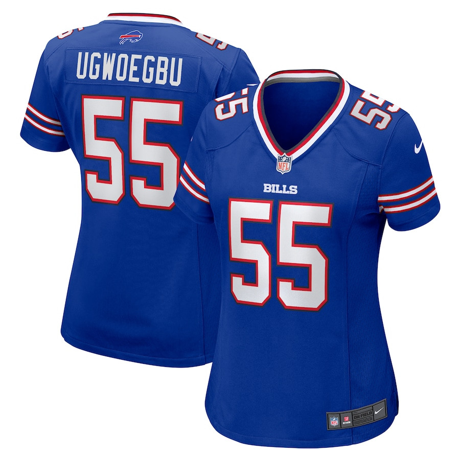 David Ugwoegbu 55 Buffalo Bills Women's Game Jersey - Royal JS5682 nicesnker