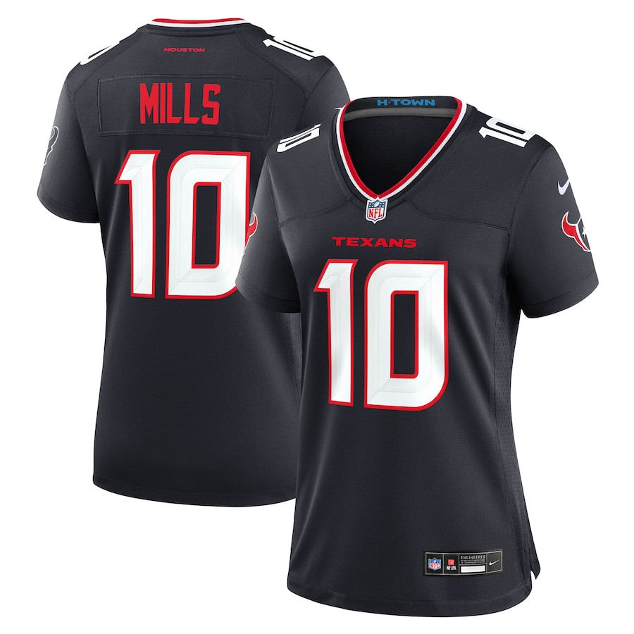Davis Mills 10 Houston Texans Women's Team Game Jersey - Navy JS7110 nicesnker