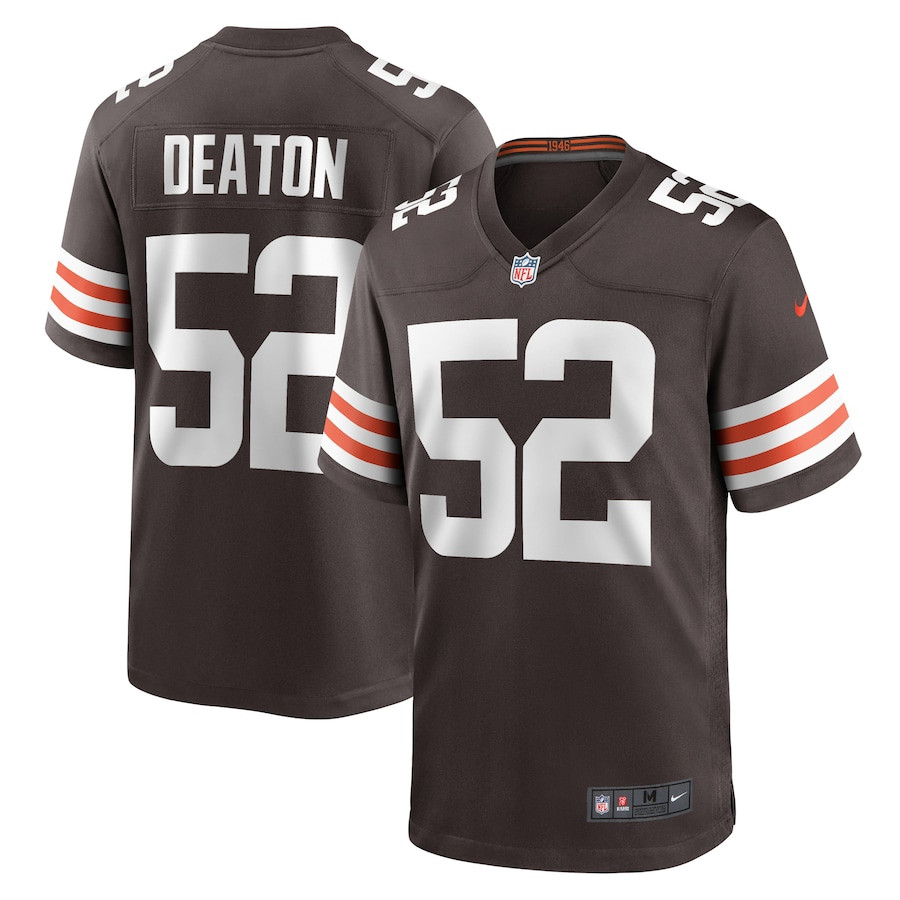 Dawson Deaton 52 Cleveland Browns Game Men Jersey - Brown JS6655 nicesnker