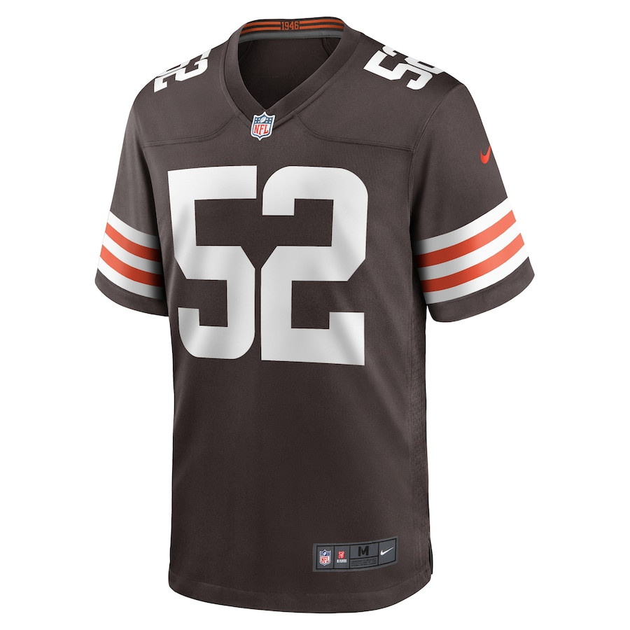 Alternative view of Dawson Deaton 52 Cleveland Browns Game Men Jersey - Brown JS6655 nicesnker