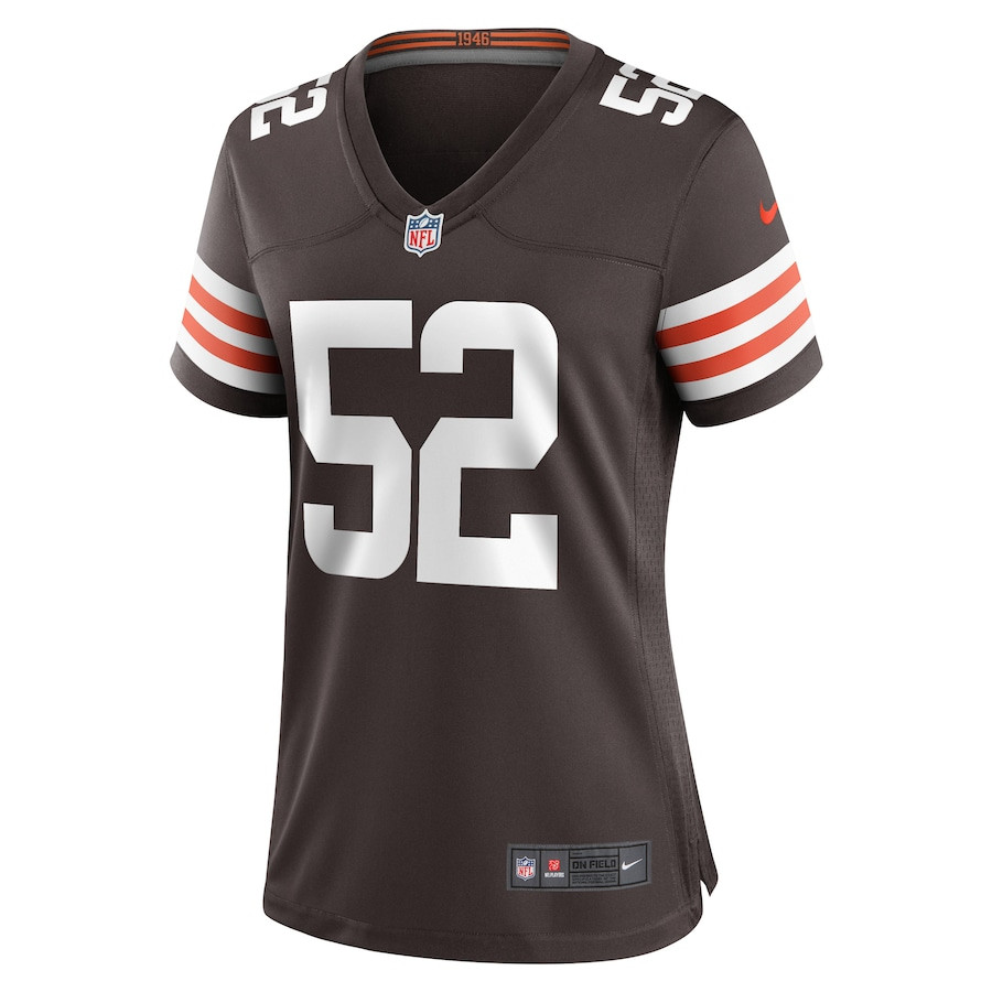 Alternative view of Dawson Deaton 52 Cleveland Browns Women's Game Jersey - Brown JS7800 nicesnker