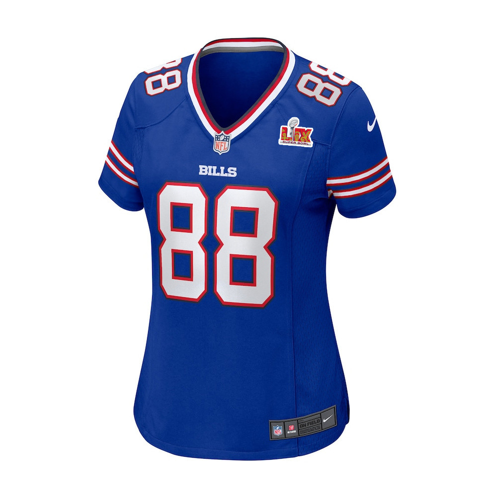 Alternative view of Dawson Knox #88 Buffalo Bills Super Bowl LIX Women's Jersey - Royal JS5234 nicesnker