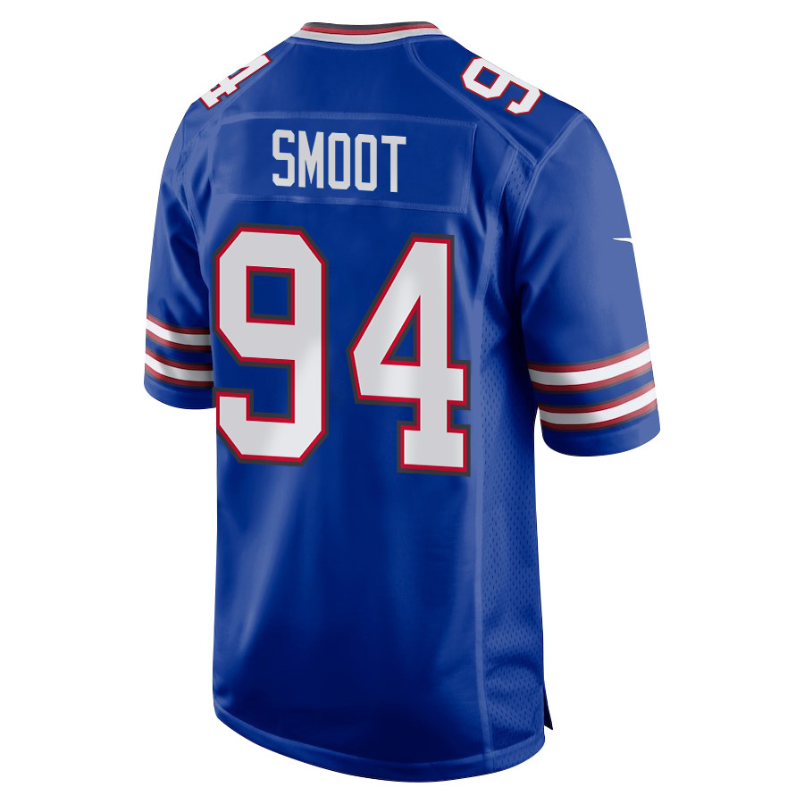 Alternative view of Dawuane Smoot 94 Buffalo Bills Super Bowl LIX New Orleans Patch Game Men Jersey - Royal JS8174 nicesnker