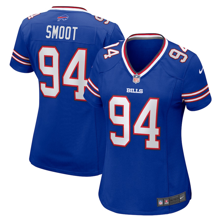 Dawuane Smoot 94 Buffalo Bills Women's Game Jersey - Royal JS6419 nicesnker
