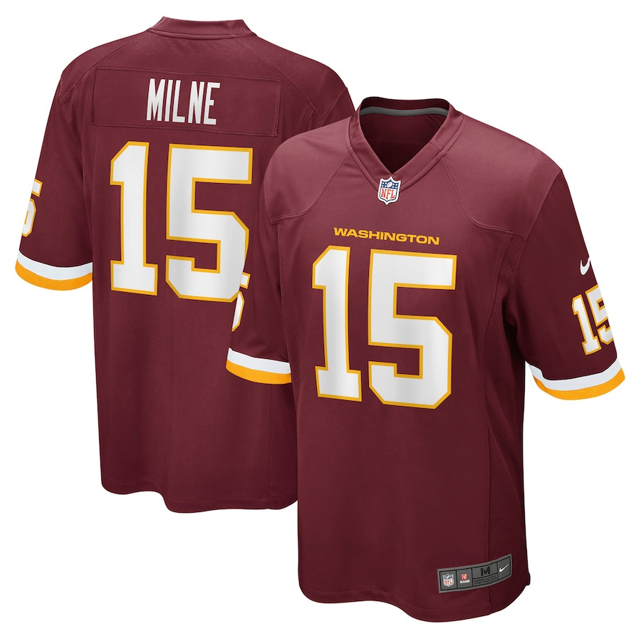 Dax Milne 15 Washington Football Team Men Game Jersey - Burgundy JS1919 nicesnker