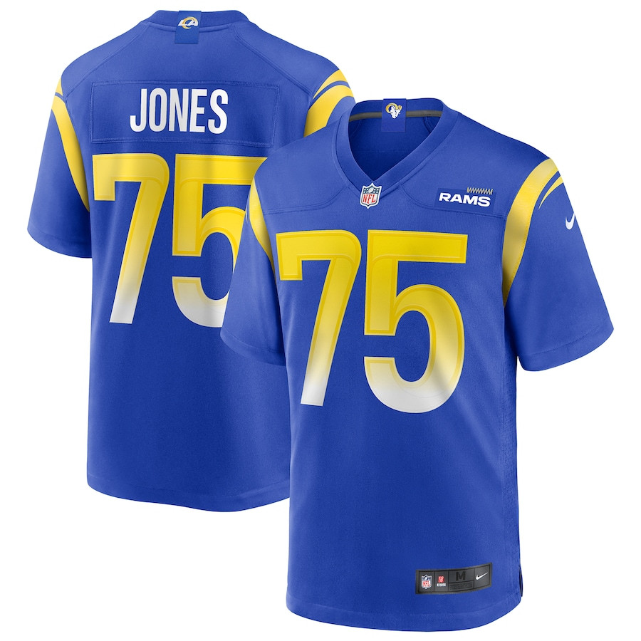 Deacon Jones 75 Los Angeles Rams Men Game Retired Jersey - Royal JS1864 nicesnker