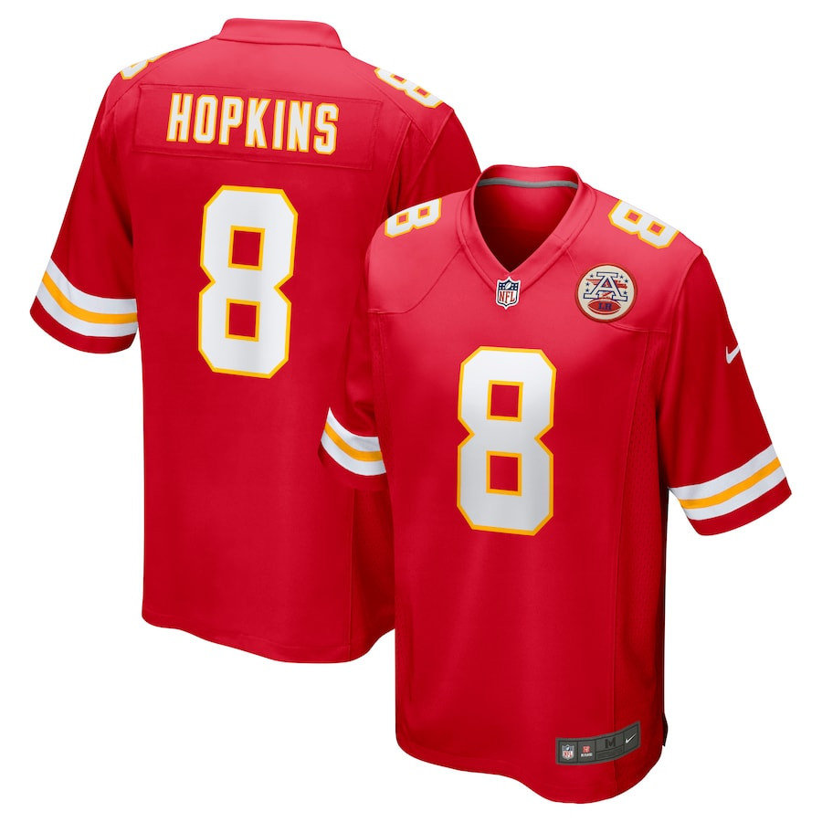 DeAndre Hopkins 8 Kansas City Chiefs Player Game Men Jersey - Red JS5405 nicesnker