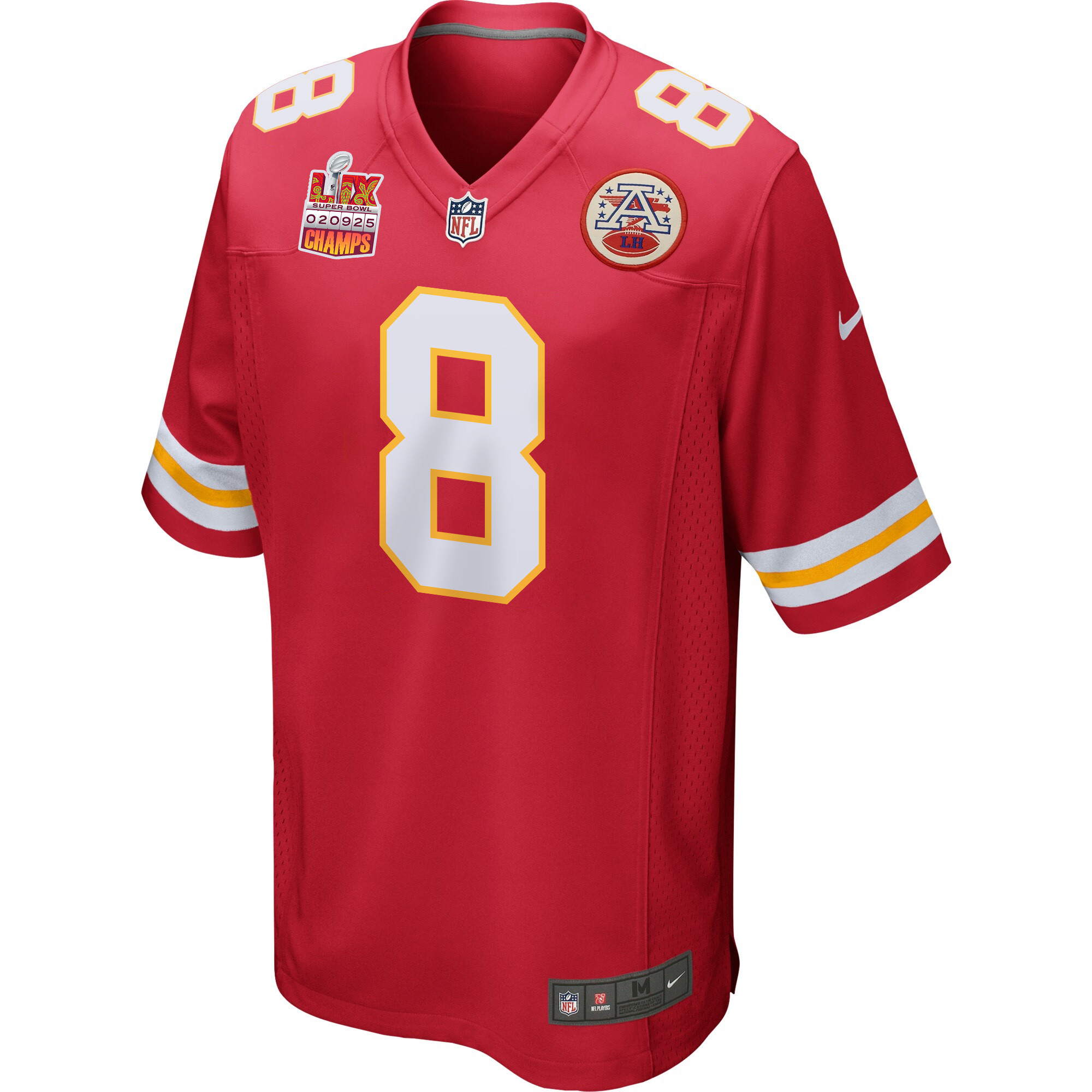 DeAndre Hopkins 8 Kansas City Chiefs Super Bowl LIX Champions Patch Game Men Jersey - Red JS9436 nicesnker - Image 3