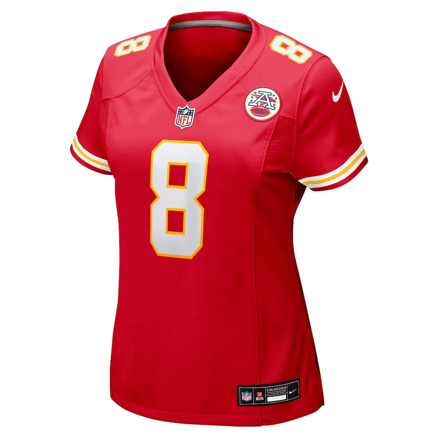 Alternative view of DeAndre Hopkins 8 Kansas City Chiefs Women's Player Game Jersey - Red JS5227 nicesnker