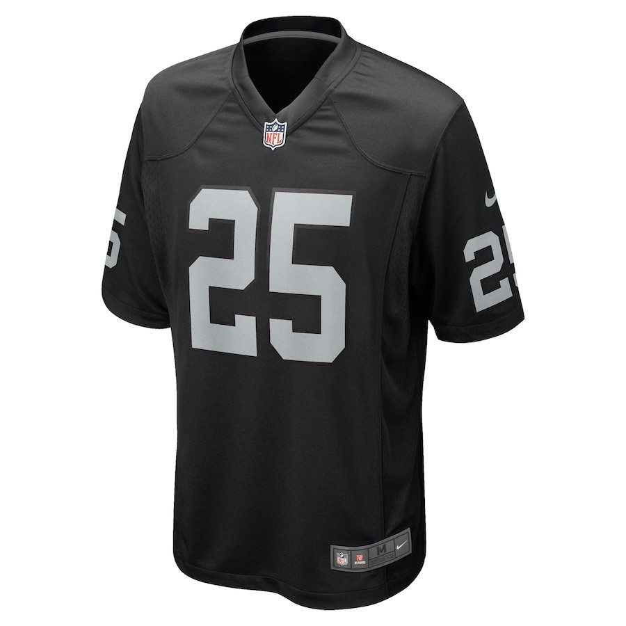 Alternative view of Decamerion Richardson 25 Las Vegas Raiders Team Game Men Jersey - Black JS5626 nicesnker