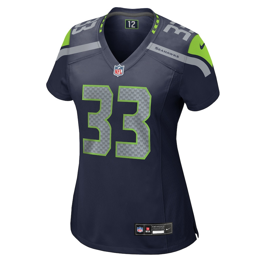 Alternative view of Dee Williams 33 Seattle Seahawks Women's Game Jersey - College Navy JS8934 nicesnker