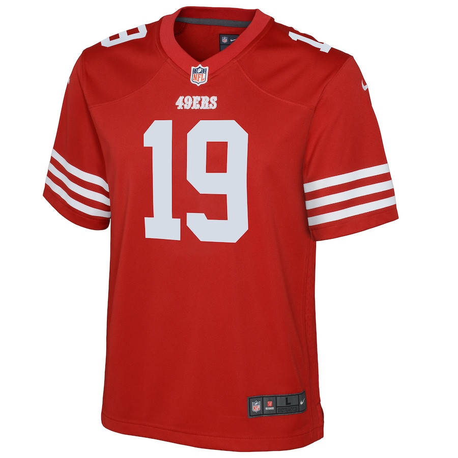 Alternative view of Deebo Samuel 19 San Francisco 49ers YOUTH Game Jersey - Scarlet JS1376 nicesnker