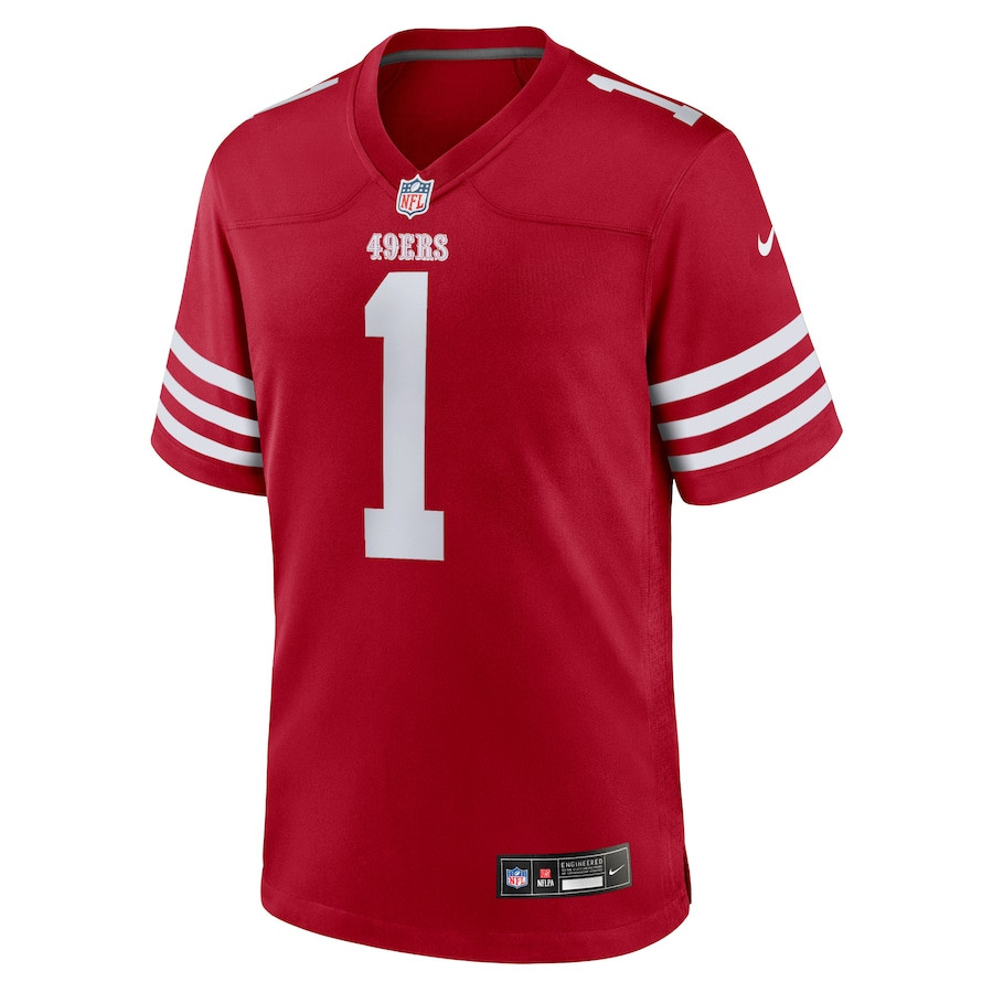 Alternative view of Deebo Samuel Sr 1 San Francisco 49ers Game Men Jersey - Scarlet JS2317 nicesnker