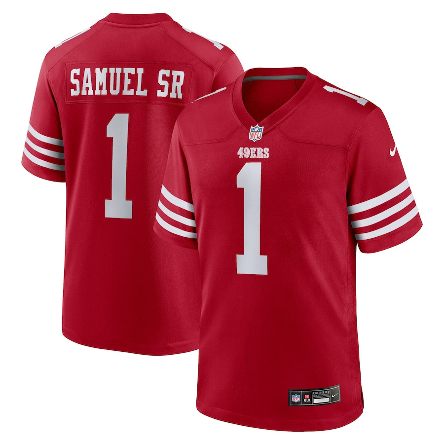 Deebo Samuel Sr 1 San Francisco 49ers Game Men Jersey - Scarlet JS2317 nicesnker