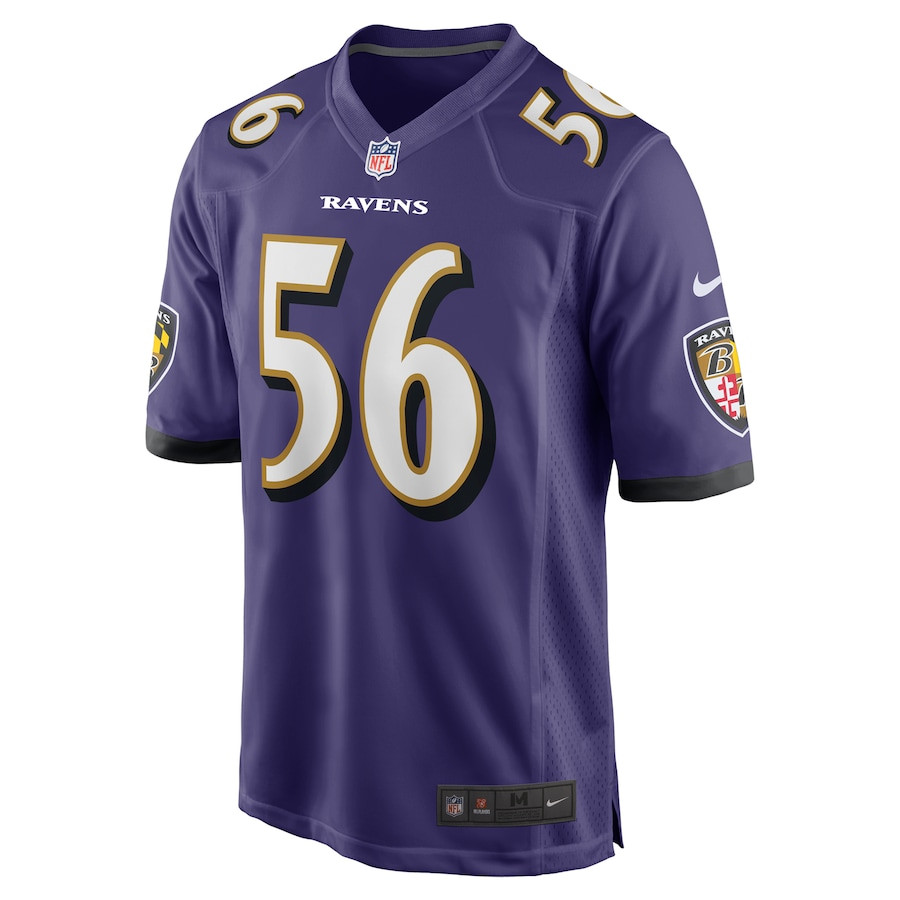 Alternative view of Deion Jennings 56 Baltimore Ravens Team Game Men Jersey - Purple JS7974 nicesnker