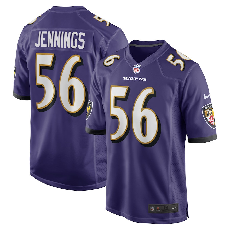 Deion Jennings 56 Baltimore Ravens Team Game Men Jersey - Purple JS7974 nicesnker